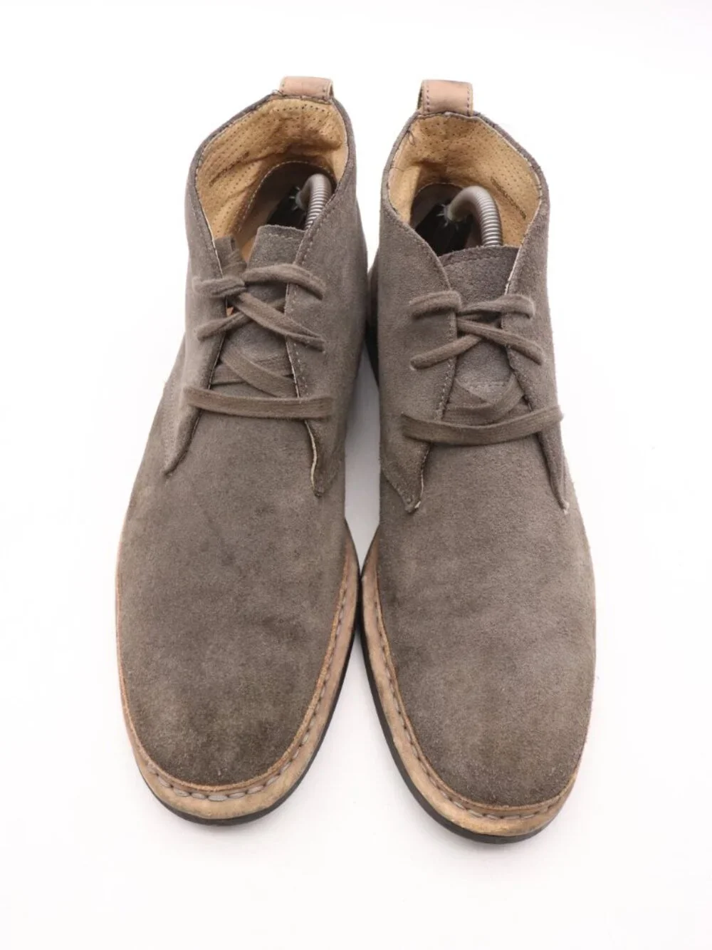 John Varvatos Chukka Boots Men's Size 10 M Gray Suede Leather